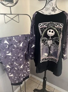 The Nightmare Before Christmas Hot Topic Damen Gr. 4 Flanell Jogginghose Pyjama Set - Bild 1 von 11