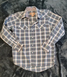 Cowboy Legend Jungen/Jugend Large Western Karo Perlen Druckknopf Hemd - Bild 1 von 2