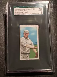 1911 T206 George Bell Double Name Error SGC 4 Piedmont Pitching RARE AND TOUGH!! - Picture 1 of 5