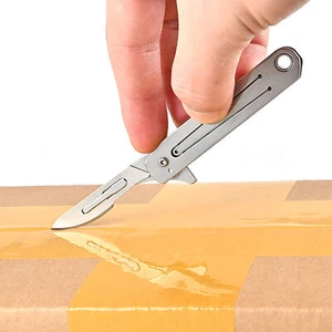 Mini Folding Keychain Knife Outdoor Stainless Steel Quick Opening Utility Z LS - Picture 1 of 24