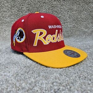 Washington Redskins Mitchell & Ness Hat Snapback Script Logo Wool Cap
