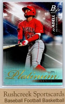 2018 Bowman Platinum #PP-2 Jo Adell Angels Platinum Presence - Image 1 of 2