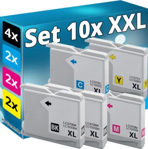 10x PATRONEN kompatibel BROTHER LC-970 DCP 135c 150c MFC 235c 260c 660cn 680cn - Bild 1 von 5