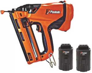 BRAND NEW PASLODE CORDLESS GAS ANGLED FINISH NAILER KIT 916200 2 BATTERIES - Picture 1 of 1