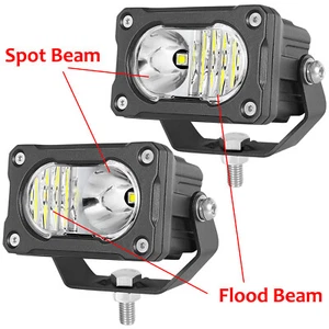 2X 3" 80W LED Cubo Barra de Luz de Trabajo CombO Cápsulas de Zanja Conducción Niebla Off Road 4x4 UTV - Imagen 1 de 15