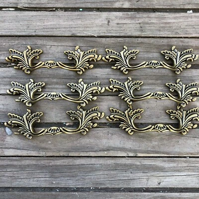 3" Center French Provincial drawer pulls Shabby Chic Handle Brass NEW Lot of 6 - Image 1 of 4