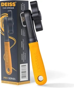 Pro Heavy Duty Can Opener Manual Smooth Edge Handheld Can Opener With Orange - Picture 1 of 8