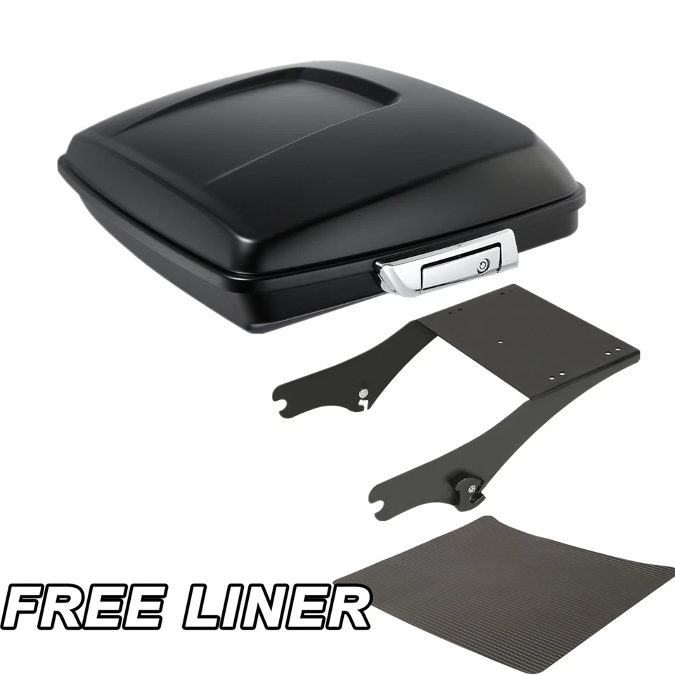Portaequipajes de montaje en maletero negro mate apto para Harley Touring Road King 1997-08 Foto 1 de 4