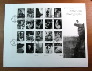 US FDC Scott# 3649a-t Masters of Photography 2002 Used  L622 - Picture 1 of 2