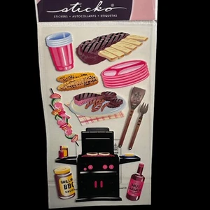 Sticko Stickers BARBECUE Picnic Scrapbooking EK Success 11 Pieces SPCLS166