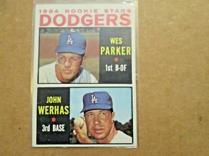 1964 Topps Rookie & Stars Dodgers Wes Parker/John Werhas Ex/Nrmt Condition - Picture 1 of 1