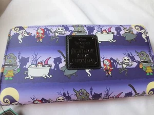 Loungefly Nightmare Before Christmas Halloween Line Zip Around Wallet Disney NIP - Picture 1 of 7