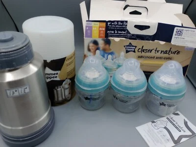 Tommee Tippee Advanced Anti-Colic Baby Bottle Set 5oz/150mL 3 Pk & Bottle Warmer - Image 1 of 4