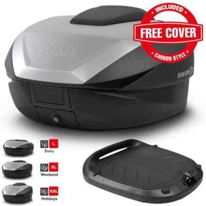 SHAD SH59X BAULETTO ESPANDIBILE 58L COVER ALLUMINIO + PIASTRA MOTO/MAXI-SCOOTER - Imagen 1 de 6