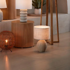 Mae Table Lamp Resin Base Fabric Shade Desk Bedside Lamp Modern Light Home Decor