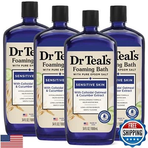 Dr Teal's Foaming Bath with Pure Epsom Salt, Sensitive Skin with Colloidal Oa - Picture 1 of 5