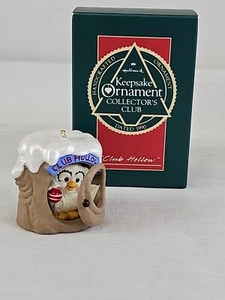 Hallmark Ornament Club Hollow 1990 KOCC Owl in Tree Stump Vintage Christmas NIB - Picture 1 of 6