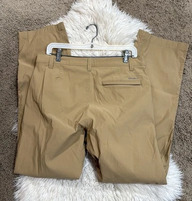 Eddie Bauer Men's Takeoff Chino Pants In Saddle size 33X32 - Image 1 of 4