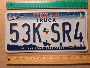 License Plate, Texas, Space Shuttle, Truck, 53K horse SR4 - Picture 1 of 2