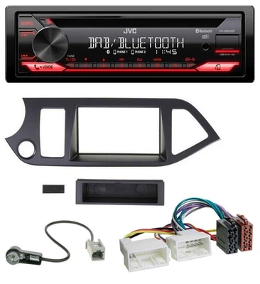 JVC CD DAB USB Bluetooth MP3 Autoradio für Kia Picanto ab 2011 Start-Stop - Bild 1 von 4