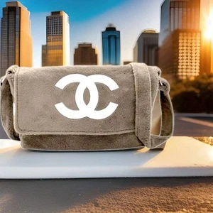 CHANEL CC VIP Precision Taupe White Tote Messenger Bag NEW - Picture 1 of 10