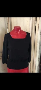 maglione donna disegno Talbots taglia M Nero - Foto 1 di 7