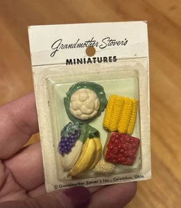 Vintage Großmutter Stover's Miniatur Lebensmittel produzieren Gemüse Garten - Bild 1 von 2