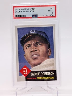 2018 Topps Living: # 42 Jackie Robinson PSA 9 MINT - Image 1 of 2