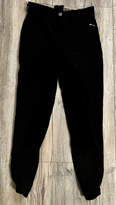 Hermosos Pantalones Ecuestres Romfh Asiento Completo Gamuza Damas Negro Talla 26 Foto 1 de 4