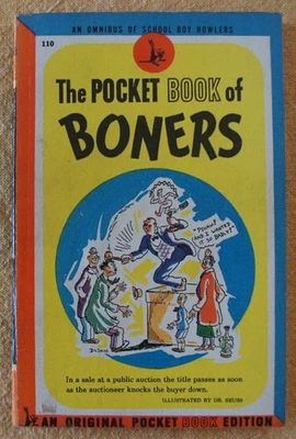 THE POCKET BOOK OF BONERS POCKET BOOK EDITION DR. SUESS 1945 - Image 1 of 2