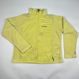 Columbia Full Zip Fleece Womens 2X Neon Yellow Thermal Jacket - Picture 1 of 11