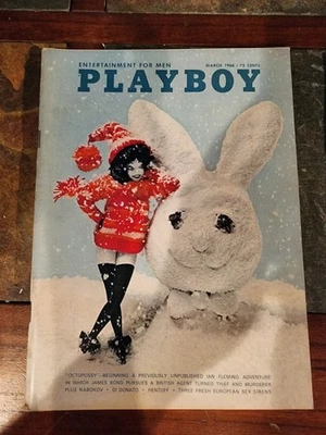 Playboy March 1966 007 James Bond Octopussy Nabokov Bob Dylan VG+ - Image 1 of 4