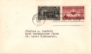 Vintage FDC USPS Scott #1002-E14 American Chemical & Special Delivery Stamp 1951 - Picture 1 of 3