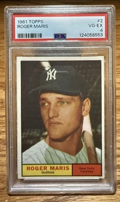 1961 Topps - Roger Maris #2 PSA VG-EX 4 Foto 1 de 2
