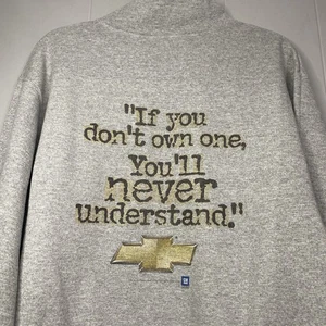 Vintage Herren Chevy Trucks T-Shirt Auto 1/4 Zip Sweat Shirt Medium M 22x27 Chevrol - Bild 1 von 9