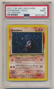 PSA 9 Pokemon Neo Discovery 1st Edition Holo Rare Houndour 5/75 MINT Condition!! - Picture 1 of 2