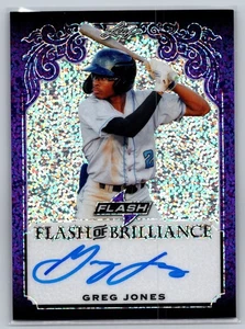 2019 Leaf Flash #FB-GJ1 Greg Jones Flash of Brilliance Autographs Purple #/25 - Picture 1 of 2