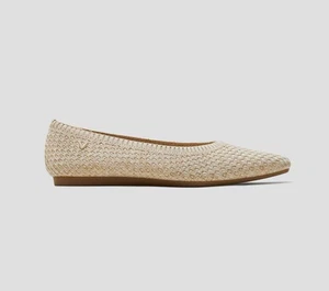 Vivaia size 39.5 AUS 8.5 shoes Pointed-Toe Ballet Flats Aria 5° Hemp Beige - Bild 1 von 15