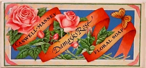 Caswell-Massey Damask Rose Floral Soap 3 Cakes 3.25 Oz Each - Picture 1 of 5