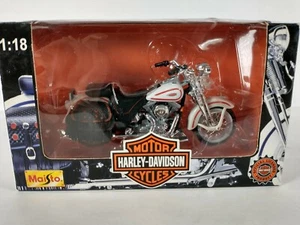 Harley-Davidson Heritage Springer Maisto 1:18 Diecast Series 1 FLSTS - Imagen 1 de 9