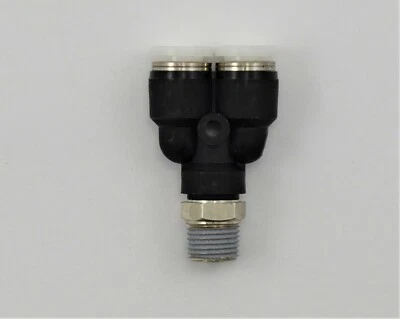Pisco  PX1/4-N2U  Y Fitting with Threaded NPT Fitting  1/4" Tubing - 1/4" NPT - Image 1 of 4