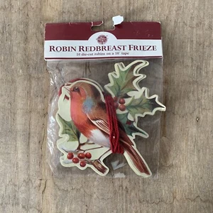 Vintage Past Times Frieze Paper Garland Robin Red Breast Brand New Sealed Rare - Picture 1 of 12