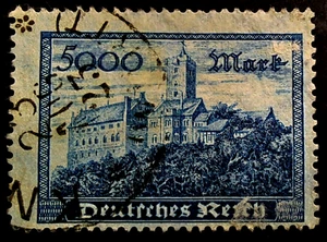 Germany, 5000m, Scott# 237, Used, Hinge remainder - Picture 1 of 2