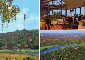 AK Dresden Fernsehturm mit Innenansicht, Elbedampfer - Bild 1 von 1