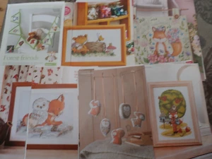 BUNDLE OF CUTE WOODLAND ANIMALS CROSS STITCH CHARTS #74 - Picture 1 of 1