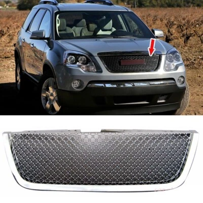 Fit for 2007-2009 GMC Acadia Front Bumper Grille Grill All Chrome B Type Foto 1 de 4