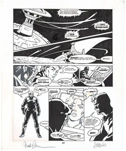 1990 BUCK ROGERS TSR NOVELA GRÁFICA arte original PG 49 firmado por CIROCCO y Austen - Imagen 1 de 1