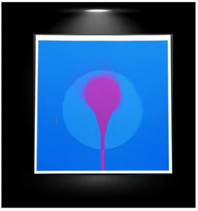 Stell-Es-Auf! OTTO PIENE "Teleblau" Pusteblume Siebdruc Serigraphie 1977 Fernseh - Bild 1 von 3
