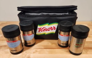 Knorr Ready To Serve Soups Insulated Carry Bag With 4 Thermos Containers RARE! - Picture 1 of 6