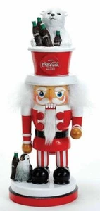 Kurt Adler Hollywood Coca Cola Nutcracker W/Polar Bear Hat 15" NIB - Picture 1 of 5